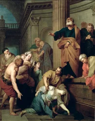 De dood van Saffira, vrouw van Ananias